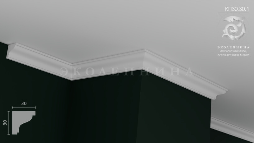 Карниз гипсовый профильный КП30.30.1