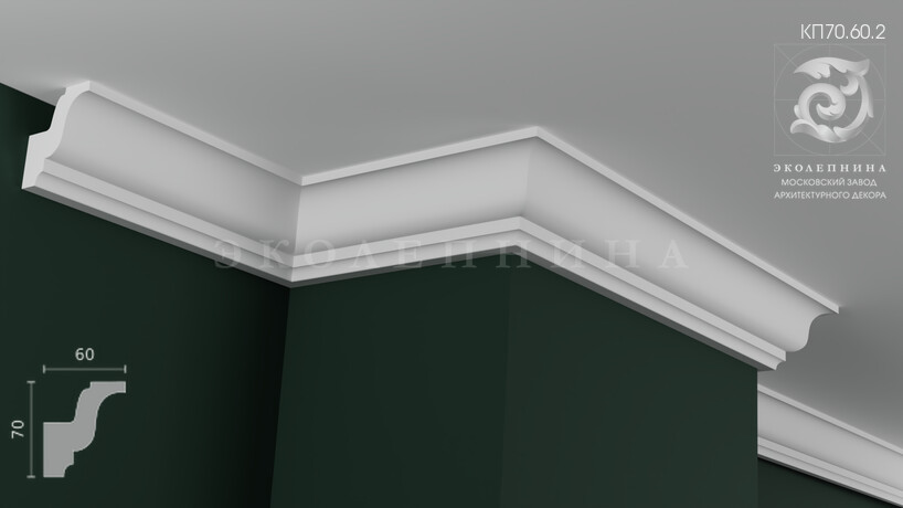 Карниз гипсовый профильный КП70.60.2