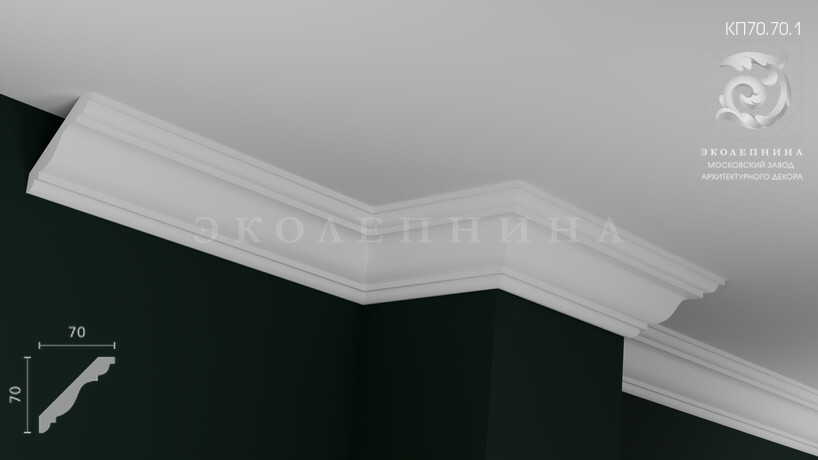 Карниз гипсовый профильный КП70.70.1
