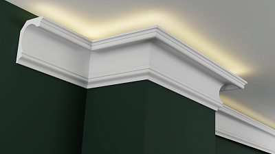 Карниз гипсовый профильный с подсветкой ГКС125.173.1