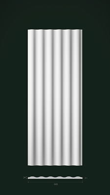 Гипсовая 3D панель Д2 1500х600 мм