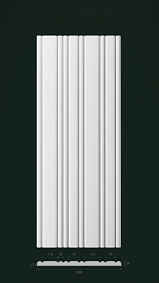 Гипсовая 3D панель Д9 1500х600 мм