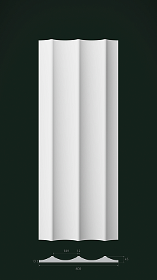 Гипсовая 3D панель Д8 1500х600 мм