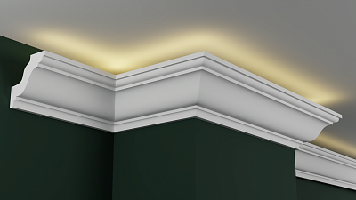 Карниз гипсовый профильный с подсветкой ГКС80.80.9
