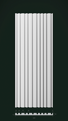 Гипсовая 3D панель Д18 1500х600 мм