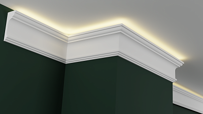 Карниз гипсовый профильный с подсветкой ГКС130.52.1
